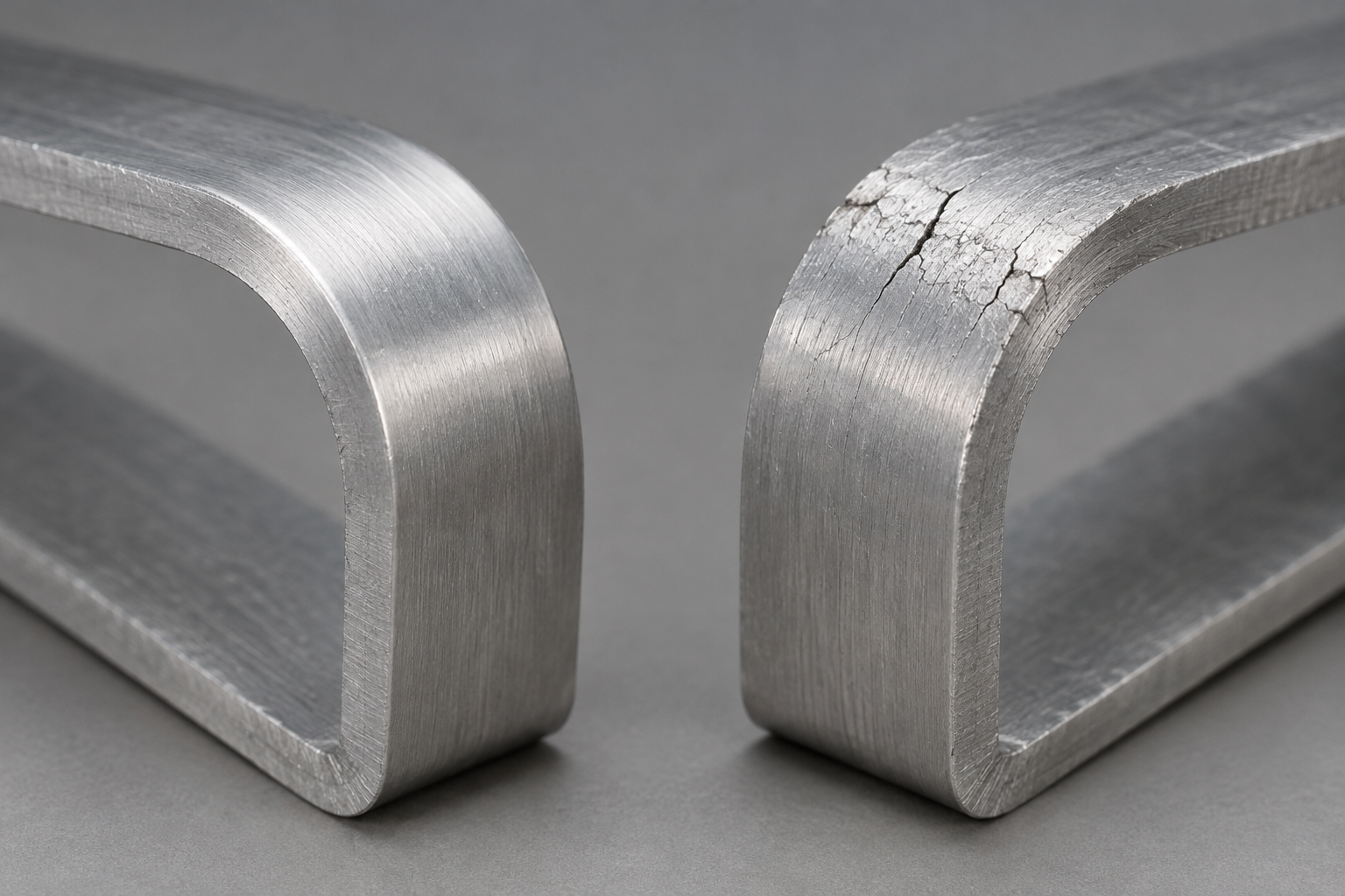 Comparer la microstructure et le comportement au pliage d'une même nuance d'alliage d'aluminium sous différents états de traitement thermique